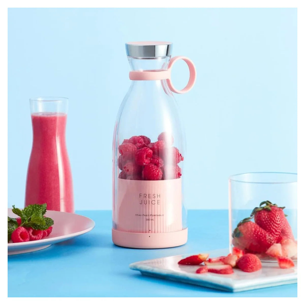 Batidora  Portátil Juice ROSADA 🍉🍇